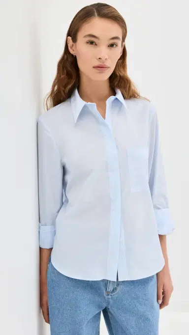 TWP Boyfriend Shirt Baby Blue S | Thumbnail 2