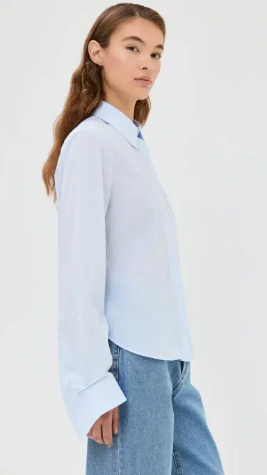 TWP Boyfriend Shirt Baby Blue S | Thumbnail 4