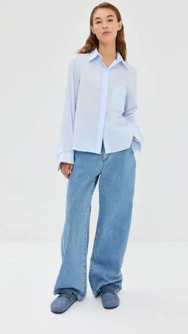 TWP Boyfriend Shirt Baby Blue S | Thumbnail 5