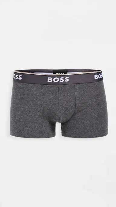 BOSS Stretch Cotton 3 Pack Trunks Grey S | Thumbnail 3 BOSS Stretch Cotton 3 Pack Trunks Grey S | Thumbnail 3