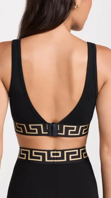 Versace Jersey Topeka Bra Top Black 1 | Thumbnail 3