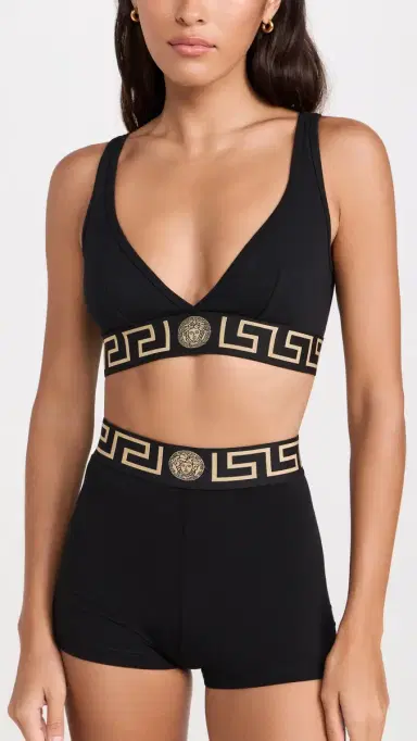 Versace Jersey Topeka Bra Top Black 1 | Thumbnail 5