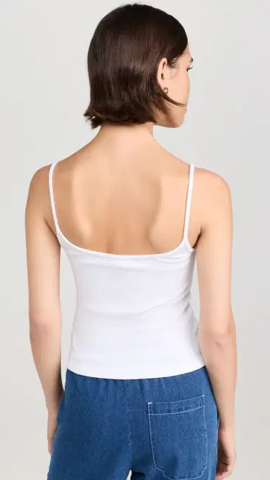 DONNI. DONNI. The Rib Spaghetti Tank Powder M | Thumbnail 3