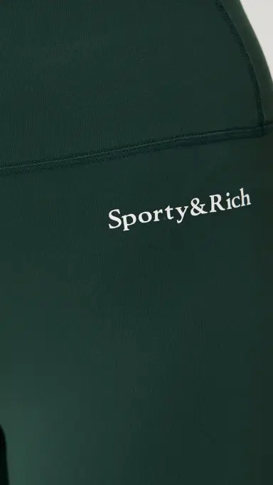 Sporty & Rich Serif Logo Full Leggings Forest L | Thumbnail 6