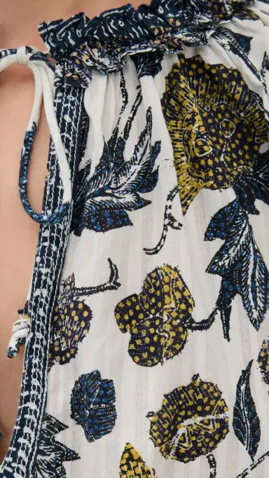 Ulla Johnson Azrou Cotton Long Sleeve Blouse Porcelain | Thumbnail 6