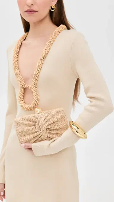 Cult Gaia Lisse Clutch Natural One Size | Thumbnail 3