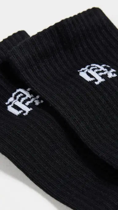 Reigning Champ 3 Pack Classic Crew Socks Black | Thumbnail 3
