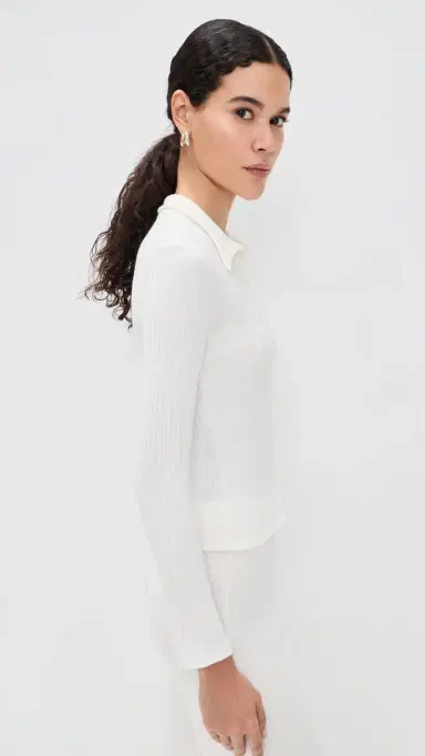 LE BOP Mia Ribbed Cardigan Off White S | Thumbnail 4