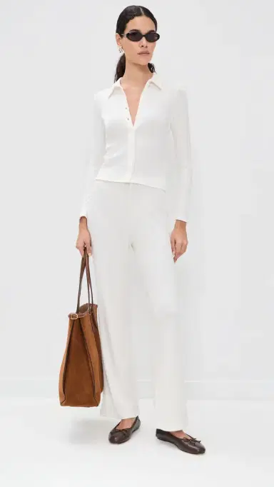 LE BOP Mia Ribbed Cardigan Off White S | Thumbnail 5