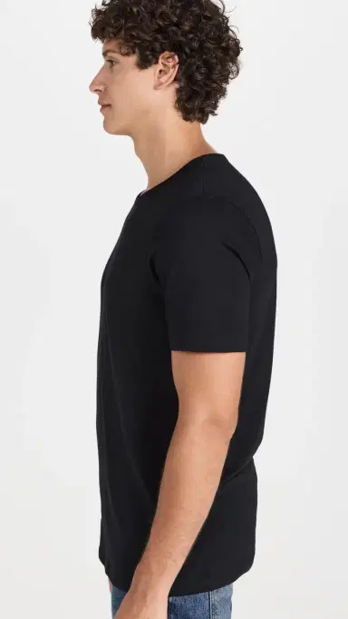 BOSS Logo Embroidered Cotton Tee 3 Pack Black | Thumbnail 5