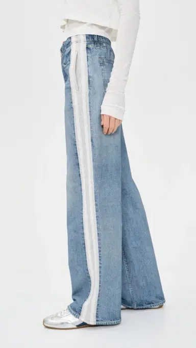 rag & bone Rb Miramar Terry Pull On Wide Leg Pants Sport M | Thumbnail 4