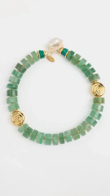 Lizzie Fortunato Nautilus Collar Necklace Green One Size | Thumbnail 2 Lizzie Fortunato Nautilus Collar Necklace Green One Size | Thumbnail 2