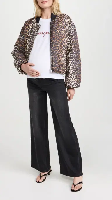 DL1961 Hepburn Wide Leg Maternity Jeans: High Rise 32 Dark Haze (Ultimate Knit) | Thumbnail 2 DL1961 Hepburn Wide Leg Maternity Jeans: High Rise 32 Dark Haze (Ultimate Knit) | Thumbnail 2