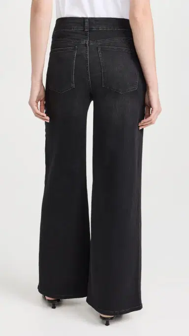 DL1961 Hepburn Wide Leg Maternity Jeans: High Rise 32 Dark Haze (Ultimate Knit) | Thumbnail 4 DL1961 Hepburn Wide Leg Maternity Jeans: High Rise 32 Dark Haze (Ultimate Knit) | Thumbnail 4