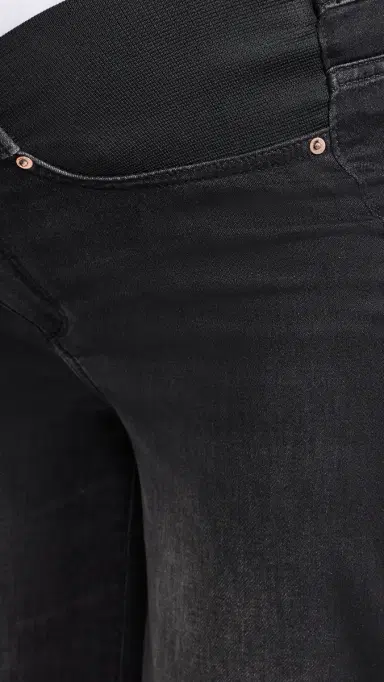 DL1961 Hepburn Wide Leg Maternity Jeans: High Rise 32 Dark Haze (Ultimate Knit) | Thumbnail 6 DL1961 Hepburn Wide Leg Maternity Jeans: High Rise 32 Dark Haze (Ultimate Knit) | Thumbnail 6