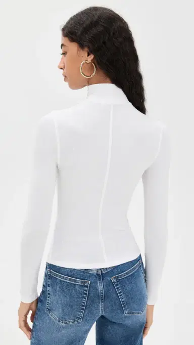 Frame Rib Turtleneck White L | Thumbnail 3