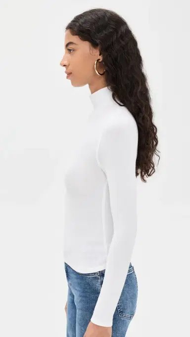 Frame Rib Turtleneck White L | Thumbnail 4