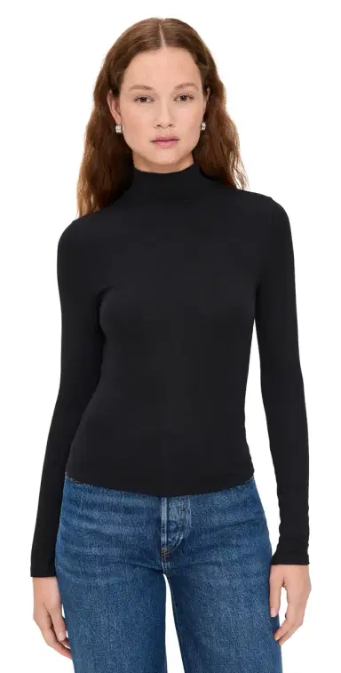 Frame Rib Turtleneck Black L | Thumbnail 1