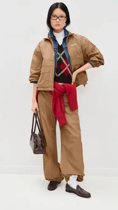 Polo Ralph Lauren Nylon Windbreaker Jacket Cafe Tan | Thumbnail 5 Polo Ralph Lauren Nylon Windbreaker Jacket Cafe Tan | Thumbnail 5