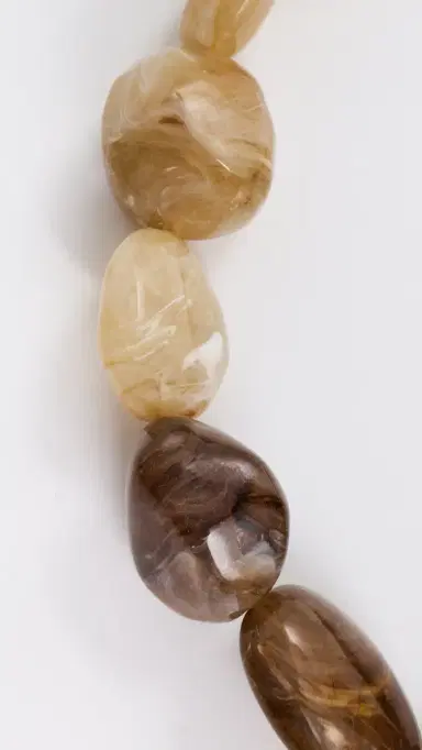 By Adina Eden Brown Agate Beaded Necklace | Thumbnail 4