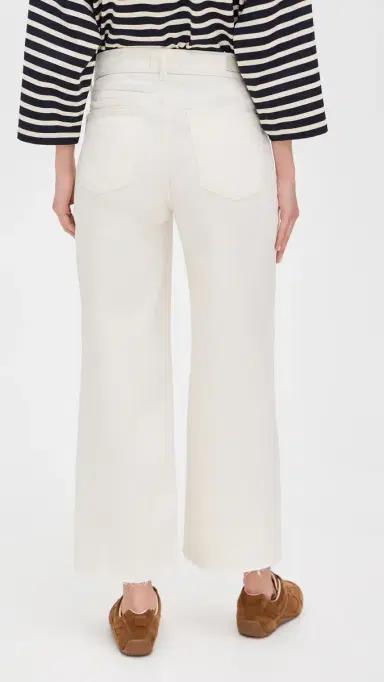DL1961 Hepburn Maternity High Rise Wide Leg Jeans Eggshell (Vintage) 25 | Thumbnail 3