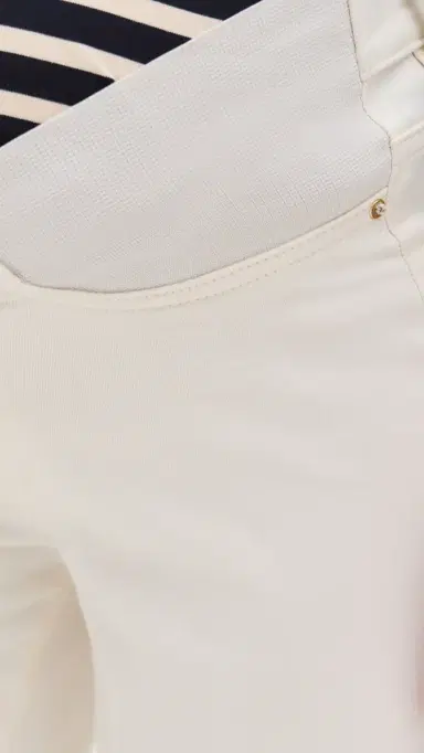 DL1961 Hepburn Maternity High Rise Wide Leg Jeans Eggshell (Vintage) 25 | Thumbnail 6