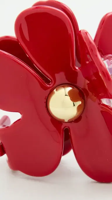 Lele Sadoughi Lily Claw Clip Scarlet One Size | Thumbnail 4