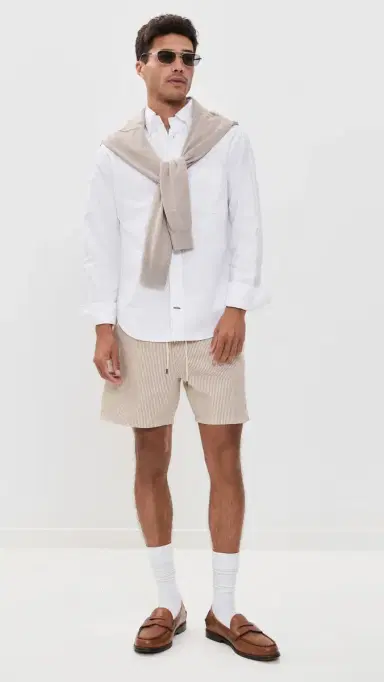 Polo Ralph Lauren Traveler Seersucker Swim Trunks 6 Coastal Beige Seersucker | Thumbnail 5 Polo Ralph Lauren Traveler Seersucker Swim Trunks 6 Coastal Beige Seersucker | Thumbnail 5