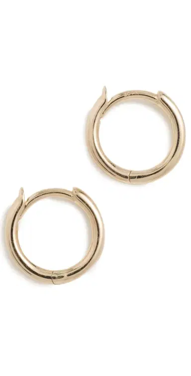 Zoë Chicco 14k Gold Small Hinge Huggie Hoops Yellow Gold One Size | Thumbnail 1