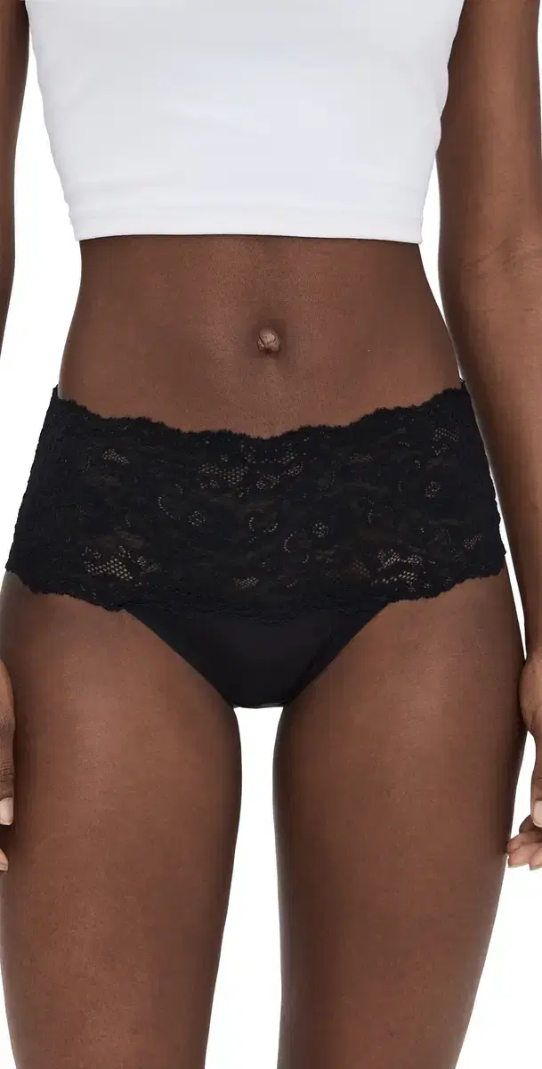 Silky Skin High-Rise Panties Black