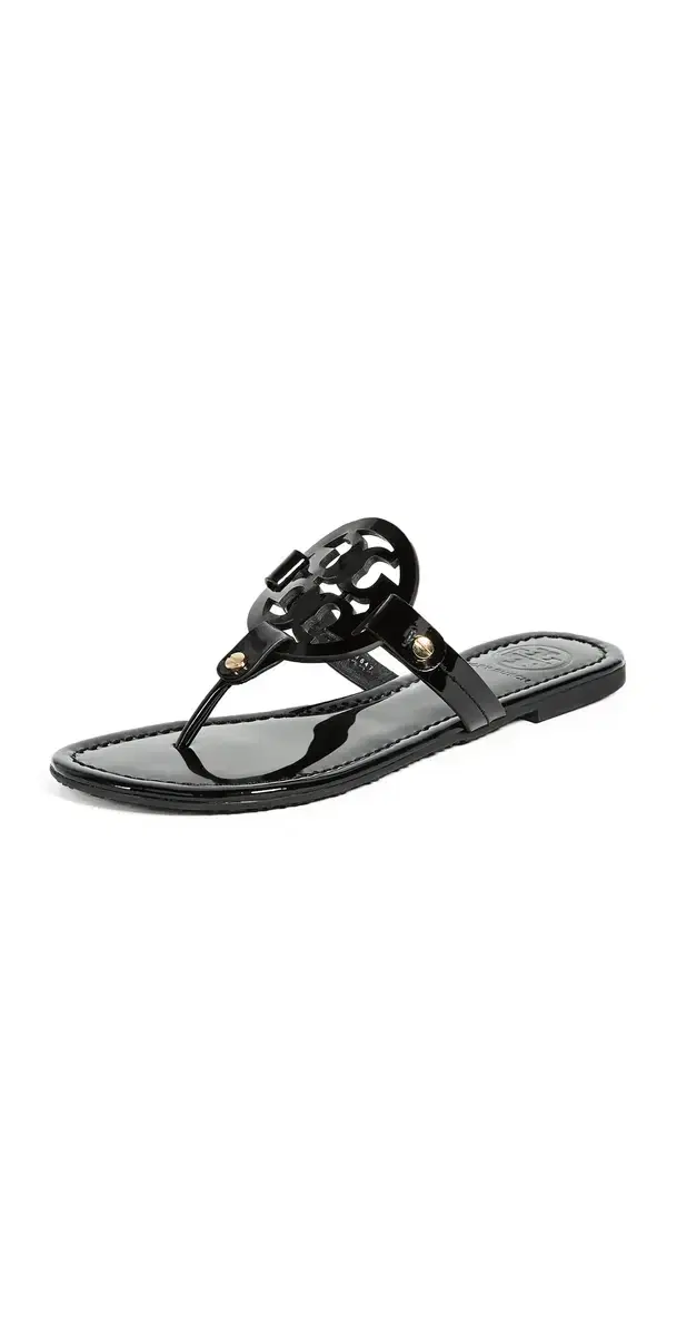 Tory Burch Miller Patent Sandals Black