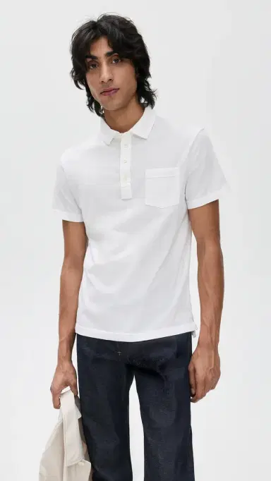 Billy Reid Pensacola Polo White M | Thumbnail 2