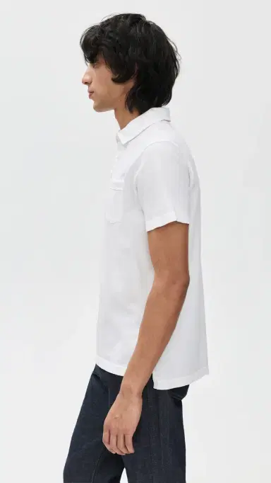 Billy Reid Pensacola Polo White M | Thumbnail 4