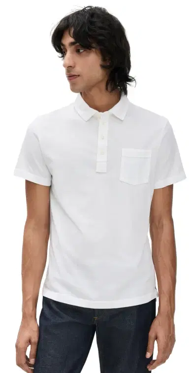 Billy Reid Pensacola Polo White M | Thumbnail 1