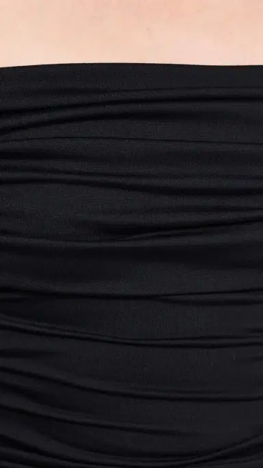 susana monaco Off Shoulder Gathered Top Black | Thumbnail 6