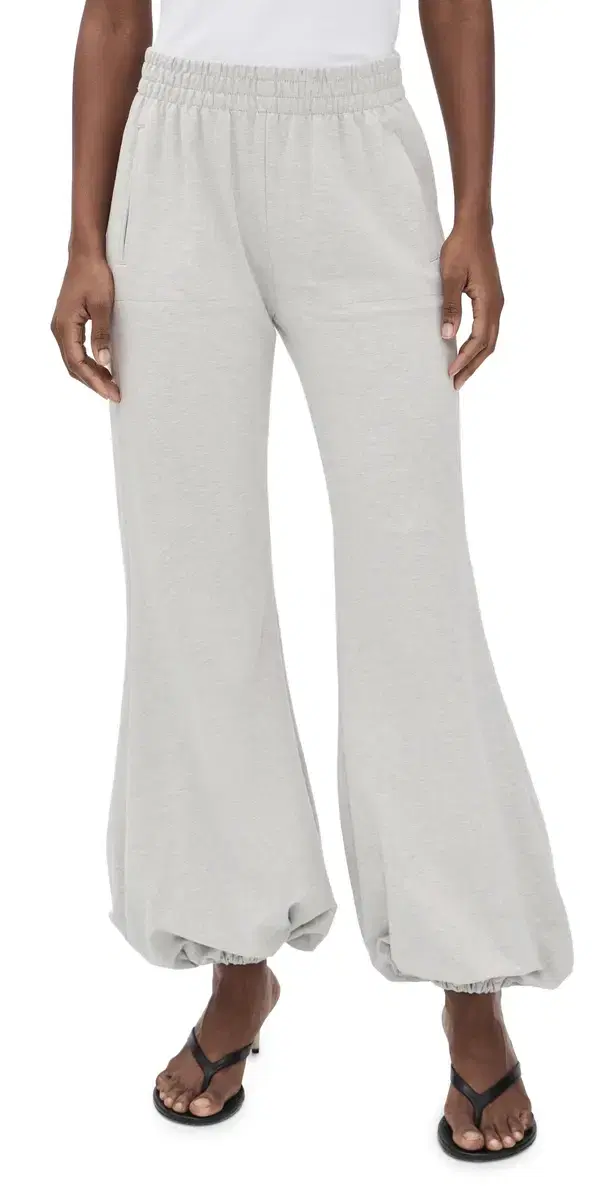 Boyfriend Puff Jog Sweatpants ight Heather Grey