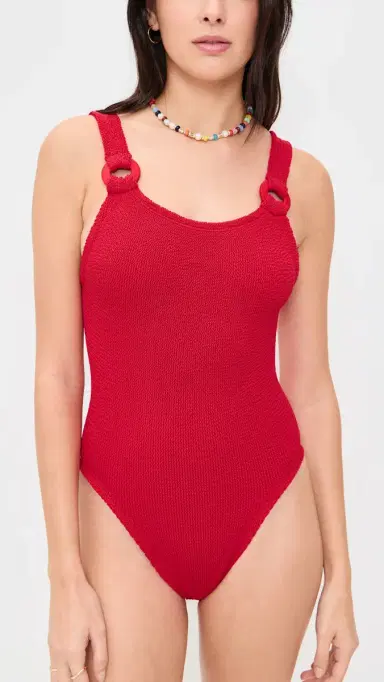 Hunza G Domino Embellished One Piece Red One Size | Thumbnail 2