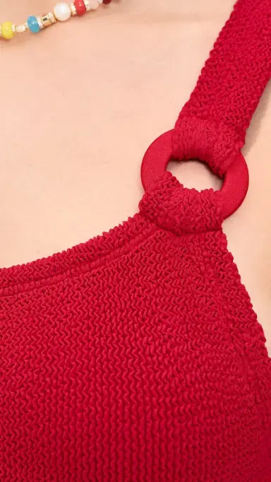 Hunza G Domino Embellished One Piece Red One Size | Thumbnail 6