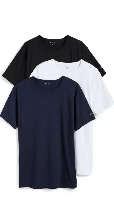 Paul Smith Cotton Logo Lounge 3 Pack T-Shirts Black/White/Navy M | Thumbnail 1