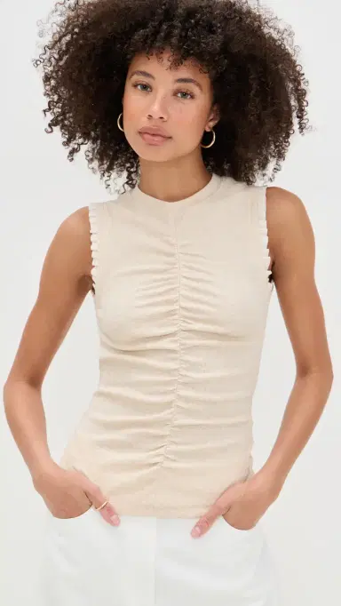 Ulla Johnson Kyla Top Ivory Melange P | Thumbnail 2