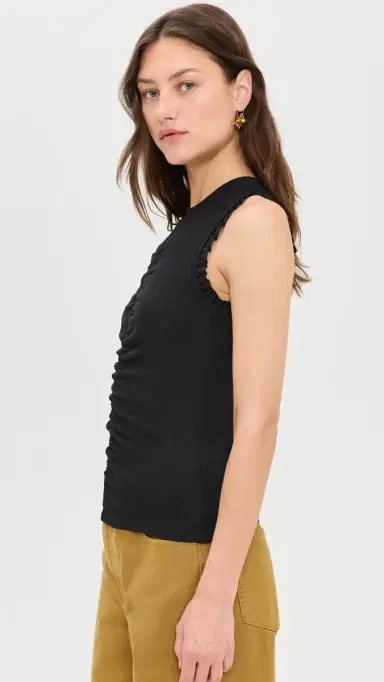 Ulla Johnson Kyla Top Noir S | Thumbnail 4