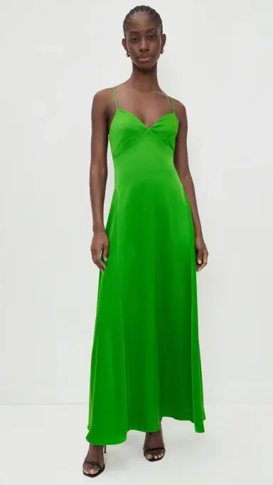 Susana Monaco Satin Slip Dress Shamrock | Thumbnail 2