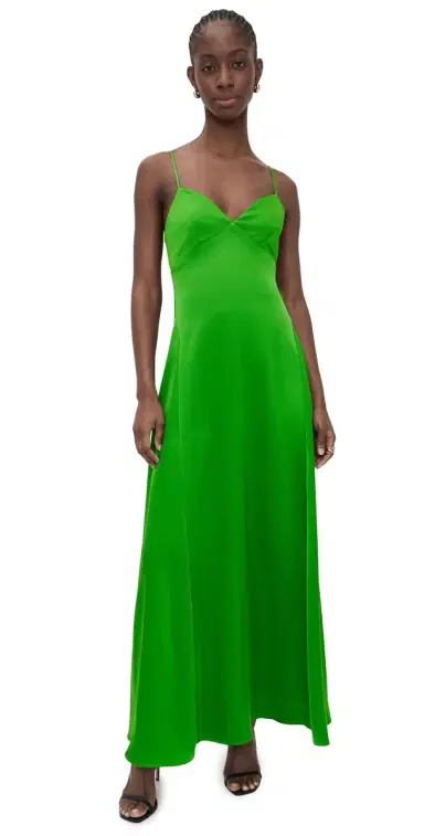 Susana Monaco Satin Slip Dress Shamrock | Thumbnail 1