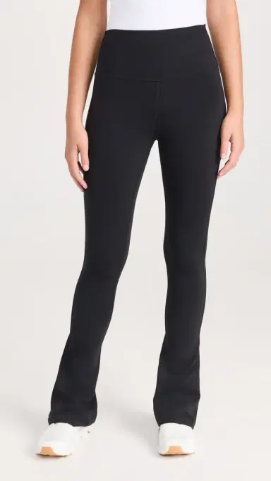 Splits59 Raquel High Waist Supplex Flared Full Leggings Black M | Thumbnail 2