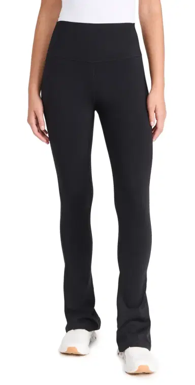 Splits59 Raquel High Waist Supplex Flared Full Leggings Black M | Thumbnail 1