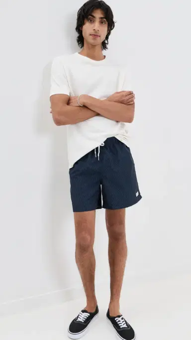 BATHER Midnight Crescendo Swim Trunks 5 Navy L | Thumbnail 5