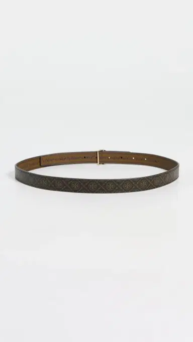 Tory Burch T Monogram Coated Canvas Miller Belt French Press/Gold S | Thumbnail 5