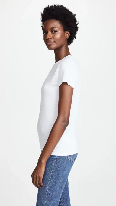 Vince Essential Crew Tee Optic White | Thumbnail 4 Vince Essential Crew Tee Optic White | Thumbnail 4