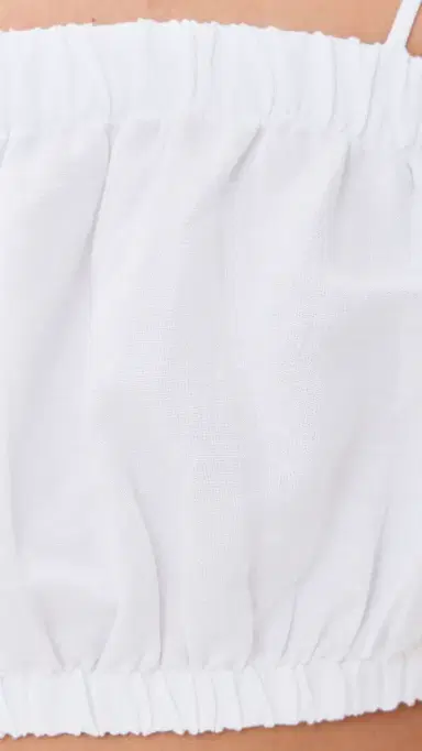 LE BOP Camille Cropped Linen Top White | Thumbnail 6