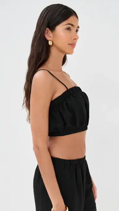 LE BOP Camille Cropped Linen Top | Thumbnail 4 LE BOP Camille Cropped Linen Top | Thumbnail 4